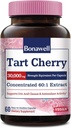 Bonawell Tart Cherry Κάψουλες 60:1 εκχύλισμα, 30000mg δύναμη, Φτιαγμένα από Montmorency Tart Κεράσια, Ισχυρή καθαρισμού ουρικού οξέος, 2 Μήνες προμήθεια, 60 κάψουλες