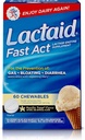 Lactaid Γρήγορη πράξη δυσανεξίας λακτόζης Μασώμενα με ένζυμα Lactase, Vanilla Twist, 60 Pks του 1-ct.