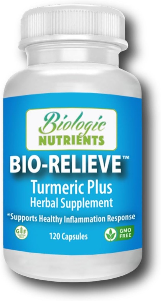 Biological Nutrients Turmeric Supplement, 10-in-1 Βότανο συμπληρώματα για άνδρες και γυναίκες, Βοηθά αρθρώσεις, μύες, οστά & νεύρα, μη ΓΤΟ, Καθημερινή βοήθεια κινητικότητας με βάση φυτά, 120 κάψουλες