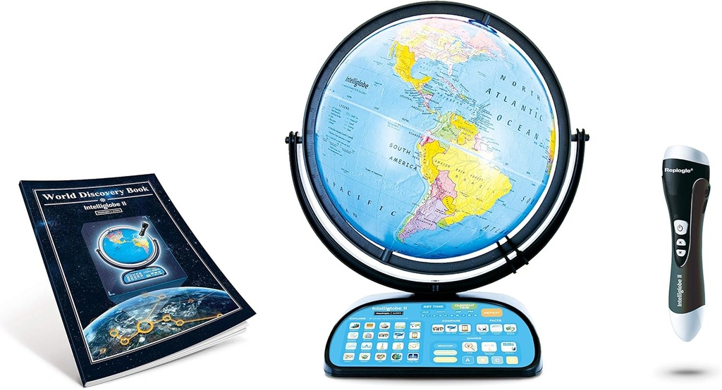 Replogle Globe for Children Interactive 12 Inch Talking World Globe with Stand,Learning Educational Toy4Kids for Classroom Kids Ηλικίες 4-8 & Διακόσμηση
