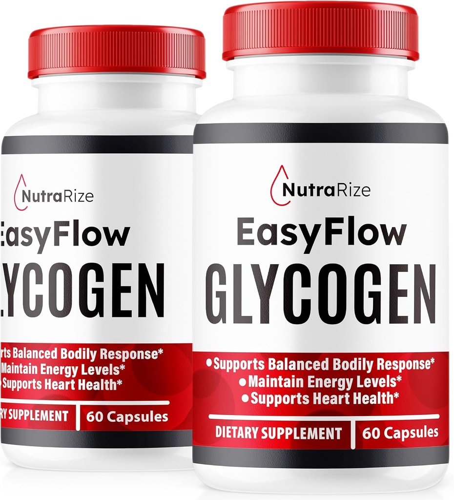 NutraRize (2 Pack) Εύκολη ροή Glycogen, EasyFlow Glycogen Support Caps, Easy Flow Glyco Optimizer, Επίσημη EasyFlow Glyco Optimizer Caps, Easy Flow Detox Cleanse, Easy Flow Glycol (120 Κάψουλες)