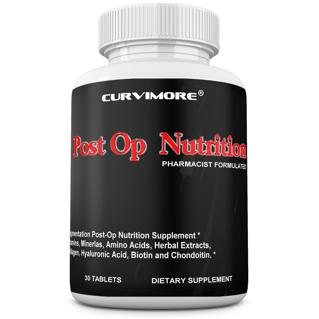 Post OP Nutrition Pills Pre & Post Op Support. Aids Recovery Time and Decrease Scar and Wound Formation. Support Scar and Skin Healing. “Not a Scar Cream” 30 Tablets