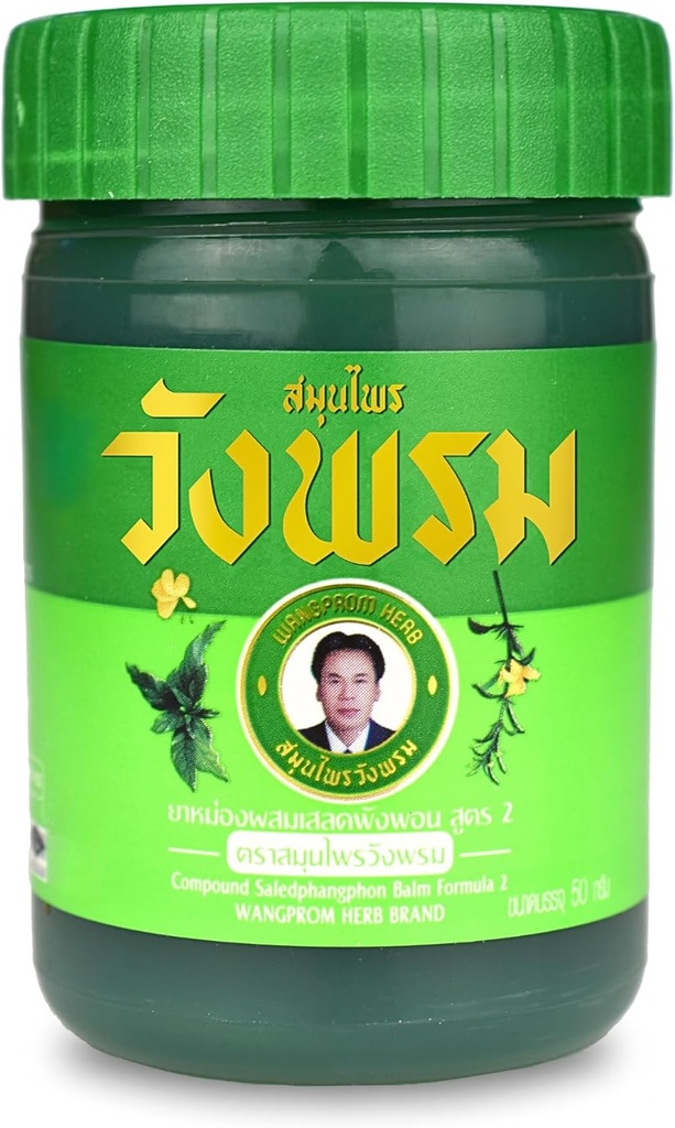 Σύνθεση Saledphangphon Balm Balm/Salve Formula 2 50g Ψύξη Anti-Itch για το έντομο/Bugs Bites Pain (Πράσινη, δροσερή σάλτσα (Plastic Bottle))