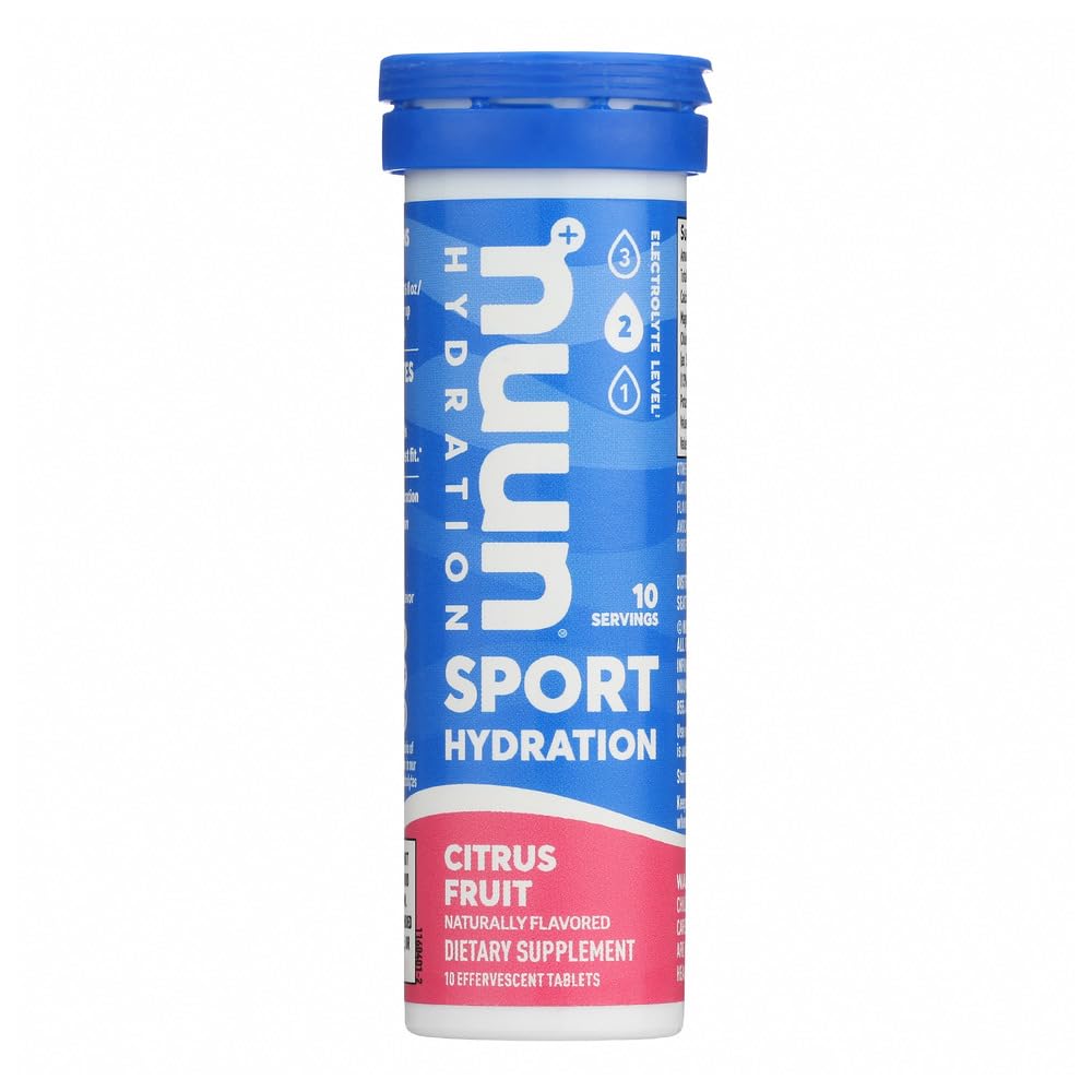 Nuun Active Citrus Fruit Electrolyte Ενισχυμένα δισκία ποτών (6- Pack των 10)