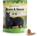 Silver Lining Herbs Brain & Nerve Support Supplement for Horses - Συμπληρώματα για Εστίαση, Ψυχική Υγεία & Εγκεφαλική Υποστήριξη - Περιέχει Herbal Blend του Ginkgo, Gotu Kola, & More - 1 LB 60-Day Supply