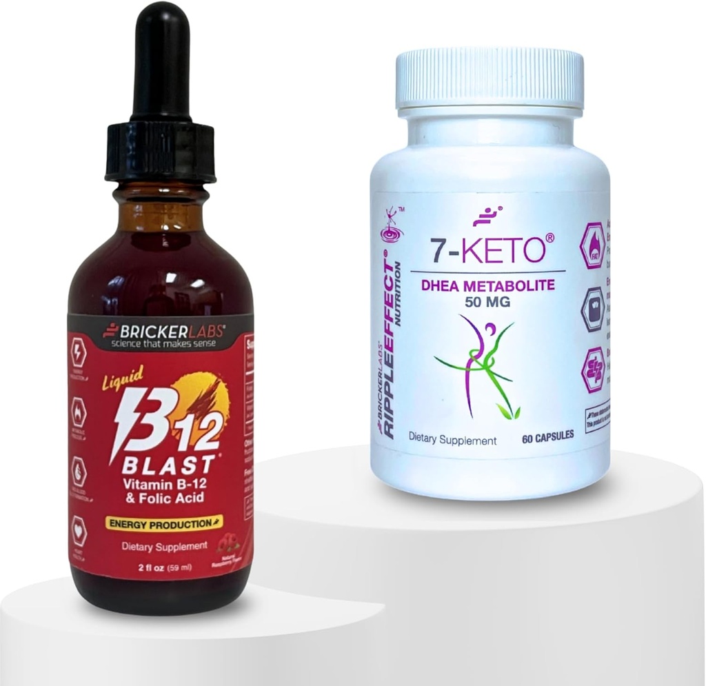Bricker Labs B-12 Blast Liquid Vitamin B-12 + 7-Keto DHEA Metabolite 50 mg - Ενεργός Ζωή: Συμπληρώματα διαχείρισης ενέργειας και βάρους