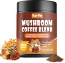 Mushroom Καφές με 10 μανιτάρια, Κολομβιανός Instant Coffee Powder με Lion's Mane, Reishi, Chaga, Cordyceps, Shiitake, Mitake, Turkey Tail - Mushroom Supplement for Energy, Focus, Immune Support