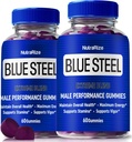 (2 Pack) Blue Steel Gummies for Men, Daily Nutrition to Boost Confidence and Overall Health, All Natural Supplement to Support Peak Performance, Official Male Gummy, BlueSteel Reviews (120 Gummies)