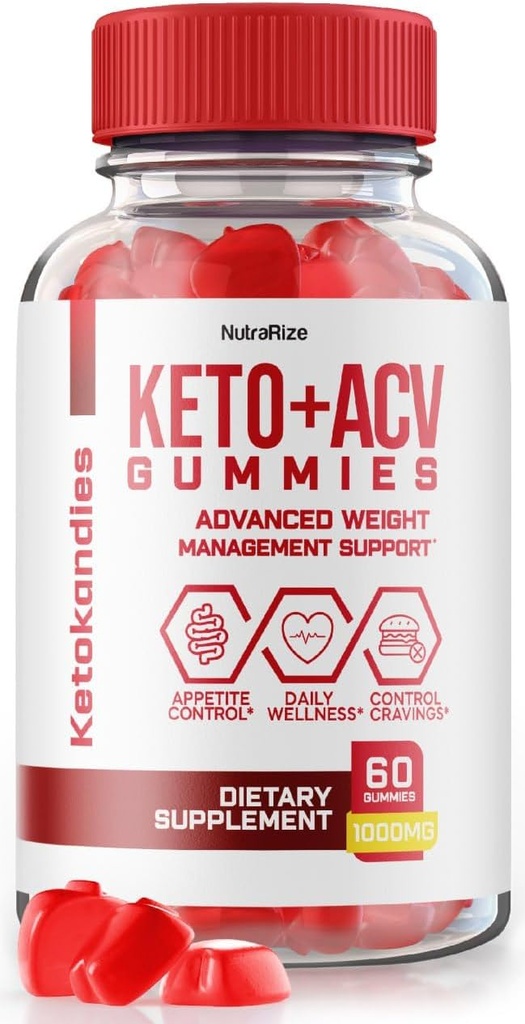 NutraRize KetoKandies Keto+ACV Gummies για απώλεια βάρους, συμπλήρωμα μέγιστης αντοχής, Gomitas Κριτικές (60 Gummies)
