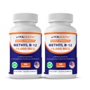 Vitamatic Methyl Vitamin B12 (Methylcobalamin) 10.000 mcg (10mg) 60 Lozenges - Superior Source of Vitamin B12 (2 Συσκευασία)
