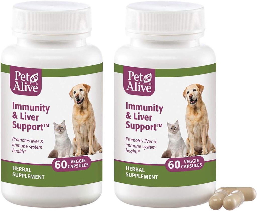PetAlive Ανοσία και το συκώτι υποστήριξης Veggie Cap 2 Pack
