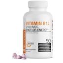 Βιταμίνη B12 2500mcg Shot Of Energy Fast Dissolve Chewable Tables - Γρήγορη απελευθέρωση Cherry Γεύση Υπογλώσσια βιταμίνη B12 - Υποστηρίζει το νευρικό σύστημα, Υγιεινή λειτουργία του εγκεφάλου Παραγωγή ενέργειας – 90 κόμης