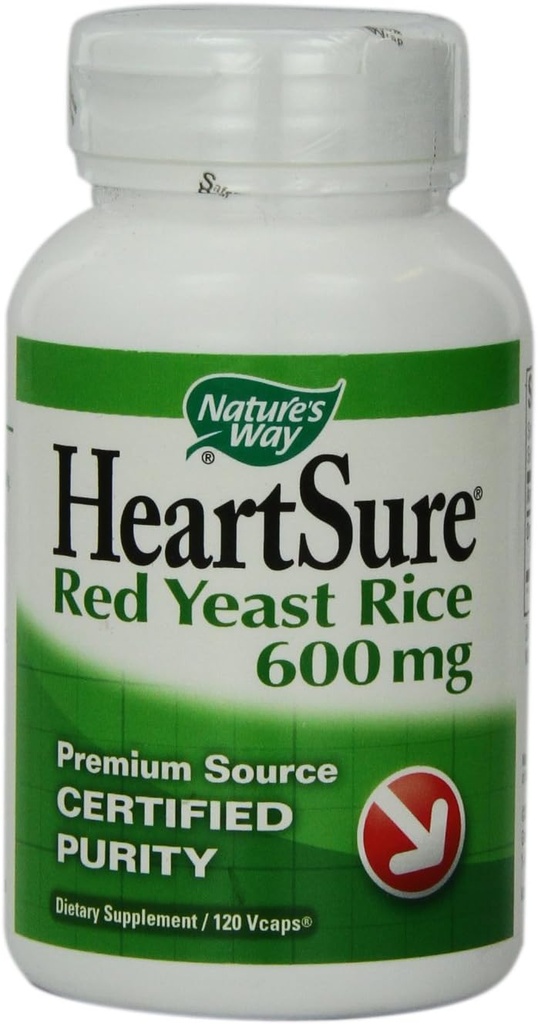 Nature's Way HeartSure Red Yeast Rice 600 mg Twice Daily, 120 VCaps