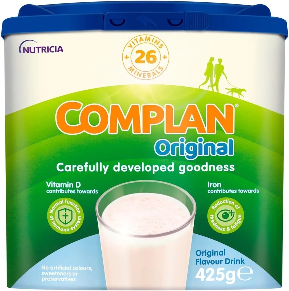 Complan Nutritious Βιταμίνη πλούσιο ποτό Αρχική γεύση 425g 7-8 εξυπηρετεί