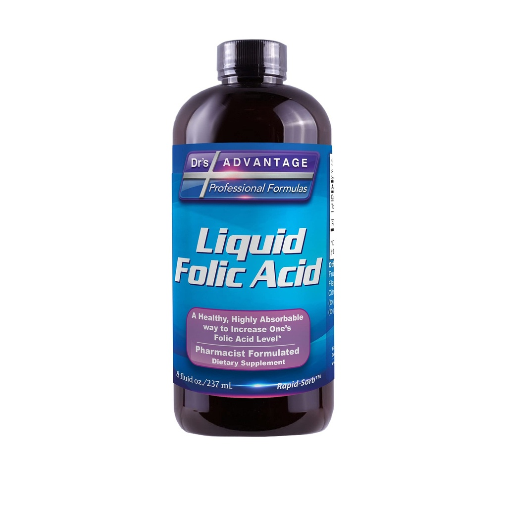 Υγρό Φολικό Οξύ 800 MCG, 8 oz.