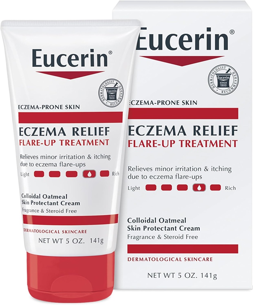 Eucerin Eczema Relief Flare-up θεραπεία - παρέχει άμεση ανακούφιση για το δέρμα Eczema-Prone - 5 oz. Σωλήνας