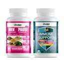 GreeNatr Herbal Εμμηνόπαυση Συγκρότημα Υποστήριξης για Hot Flashs, Νυχτερινές Ιδρώσεις, Mood Swings Relief Plus 7 in 1 Ανοσολογική Υποστήριξη με Quercetin, Echinacea, Sambucus Elderberry, και Ginger