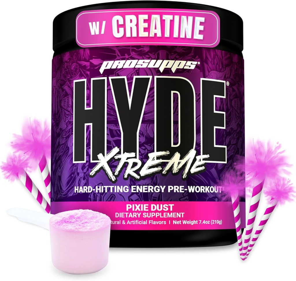 PROSUPPS κ. Hyde Xtreme Προ προπόνησης σε σκόνη με Creatine, Beta Alanine & Caffeine – Extreme Energy, Αντλίες, Focus & Performance - Fitness & Γυμναστήριο Συμπληρώματα για άνδρες & γυναίκες (Pixie Dust, 30 Services)