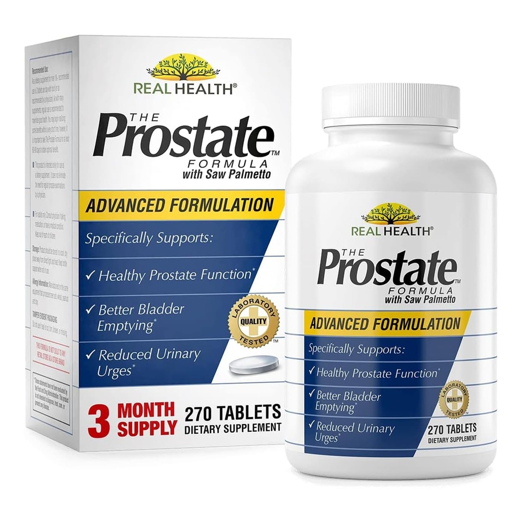 Real Health The Prostate Formula - Συμπληρώματα Prostate για τους άνδρες, Prostate Health, Prostate Relief, Saw Palmetto για τους άνδρες, Prostate Βιταμίνες - 270 Count