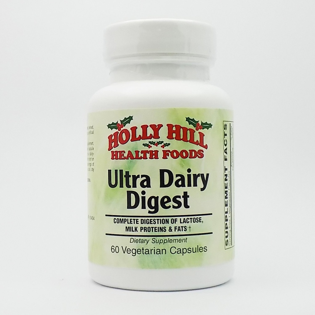 Holly Hill Health Foods, Ultra Dairy Digest, 60 κάψουλες χορτοφάγων