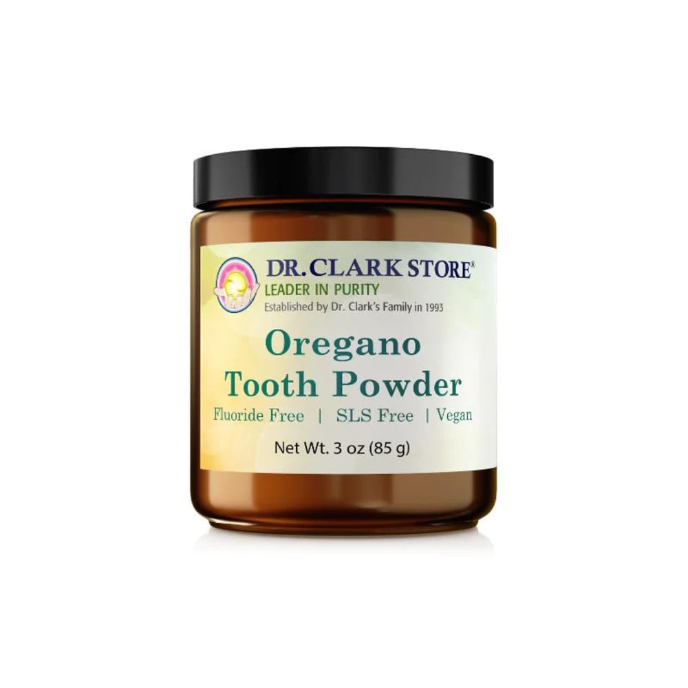 Δρ Clark Oregano Towth Powder – 3 ουγκιά, Φυσική στοματική υγεία & λεύκανση δοντιών Formula