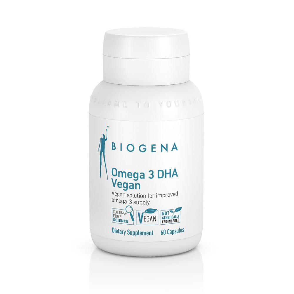 Biogena Omega 3 DHA Vegan: Συμπληρώματα με βάση το φυτό από Algae Oil για βελτιωμένη Omega-3 προμήθεια (60 κάψουλες – ένα την ημέρα)