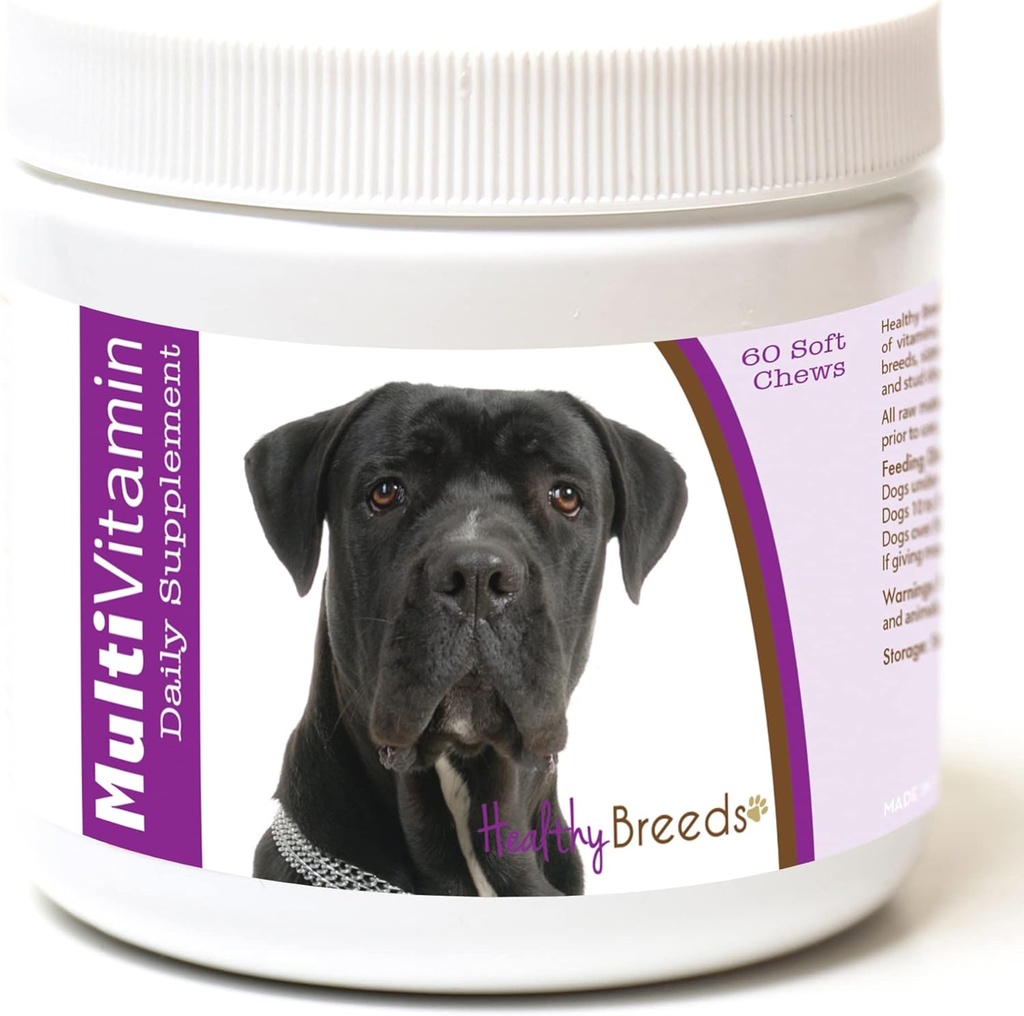 Υγιείς Φυλή Cane Corso Multi-Vitamin Μαλακά Μασούρια 60 Count