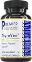 Premier Research Labs ThyroVen - Θυρεοειδής υποστήριξη για τις γυναίκες, Θυρεοειδής υποστήριξη για τους άνδρες, Thyroid συμπλήρωμα, Thyroid συγκρότημα υποστήριξης με φυσικά-Πηγή ιώδιο - 60 κάψουλες