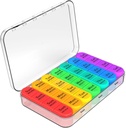 Daviky Weekly Pill Organizer 4 φορές την ημέρα, Pill Box 7 ημέρα, Medicine Organizer Φορητό για τα ταξίδια με μετακινήσιμα ατομικά χάπια θήκη Χάπια για να κρατήσει καθημερινή βιταμίνη, συμπλήρωμα και φαρμακευτική αγωγή