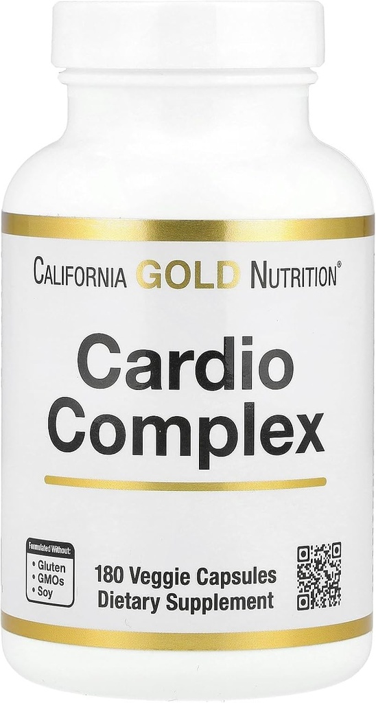 California Gold Nutrition Cardio Complex με CardioAmino Blend, CardioPhyto Blend και Coenzyme Q10, 180 κάψουλες Veggie