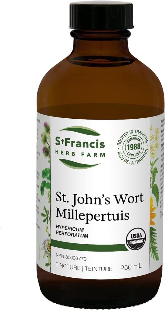 St. Francis Herb Farm St. John's Wort Herbal Tincture Liquid 