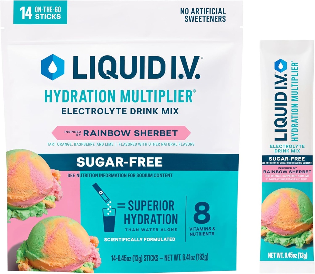 Liquid I.V.® Hydration Multiplier Sugar-Free - Rainbow Sherbet 