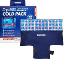 CryoMAX Reuseable Cold Pack - 8-Hour Long-Lasting Ψυχρή Θεραπεία Παγωτού Πακέτου, Ρυθμιζόμενες Φορητές Ιμάντες Συμπίεσης, Best for Pain Relief, Injuries, Hip Χειρουργική Οίδημα, και Ημικρανίες - T-Shape (1 Count)