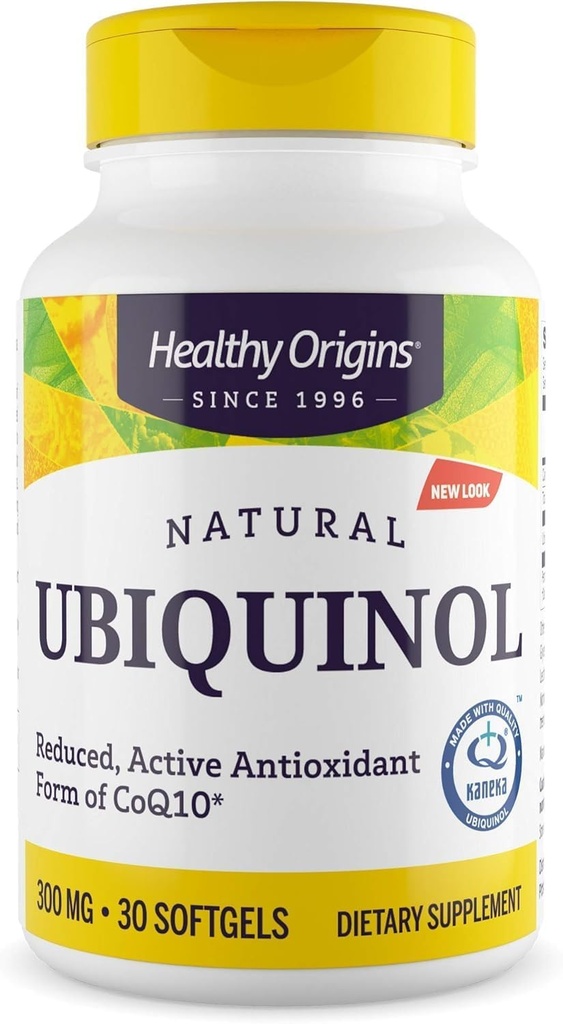 Healthy Origins Ubiquinol (Active Form of CoQ10), 300 mg - Ubiquinol Supplements for Heart Health & Antioxidant Support - Gluten-Free & Non-GMO Supplement - 30 Softgels