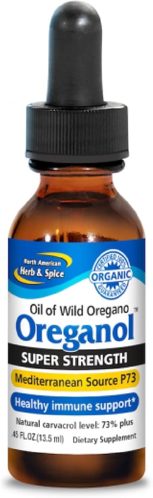 ΒΟΡΕΙΟ ΑΜΕΡΙΚΑΝΙΚΟ ΒΕΡΒΟ & ΣΠΙΓΚΑ Super Strength Riganol - 0,45 fl. oz. - Μη επεξεργασμένο, Άγριο, Βιολογικό Έλαιο Ρίγανου - Μεσογειακή Πηγή P73 - Μη ΓΤΟ - 194 Υπηρεσίες