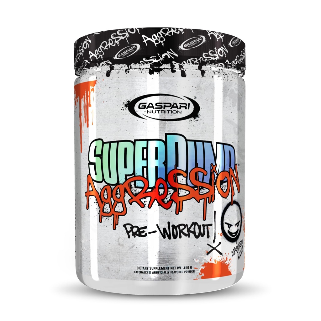 Gaspari Διατροφή SuperPump Επιθετικότητα Προ-Εργασία: Ενέργεια, Εστίαση, Αντοχή και Ανάκτηση, με Creatine και καφεΐνη (25 εξυπηρετεί, Mayhem Mango)