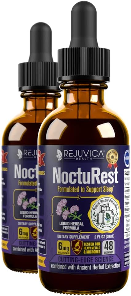 Natural Sleep-Aid με βαλεριάνα και μελατονίνη - All-Natural Liquid Formula για 2X Απορρόφηση - Μαγνήσιο, L-Θεανίνη & More