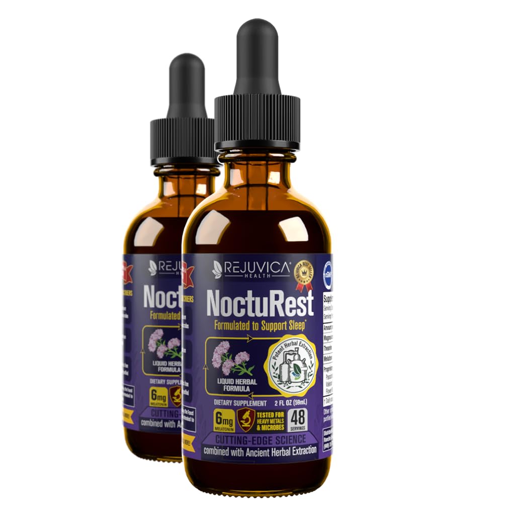 Natural Sleep-Aid με βαλεριάνα και μελατονίνη - All-Natural Liquid Formula για 2X Απορρόφηση - Μαγνήσιο, L-Θεανίνη & More