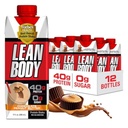 Lean Body Ready-to-Drink Protein Shake, 40g Protein, Whey Blend, 0 Sugar, Gluten Free, 22 Vitamins & Minerals, (Recyclable Carton & Lid - Pack of 12) LABRADA (Chocolate Peanut Butter)