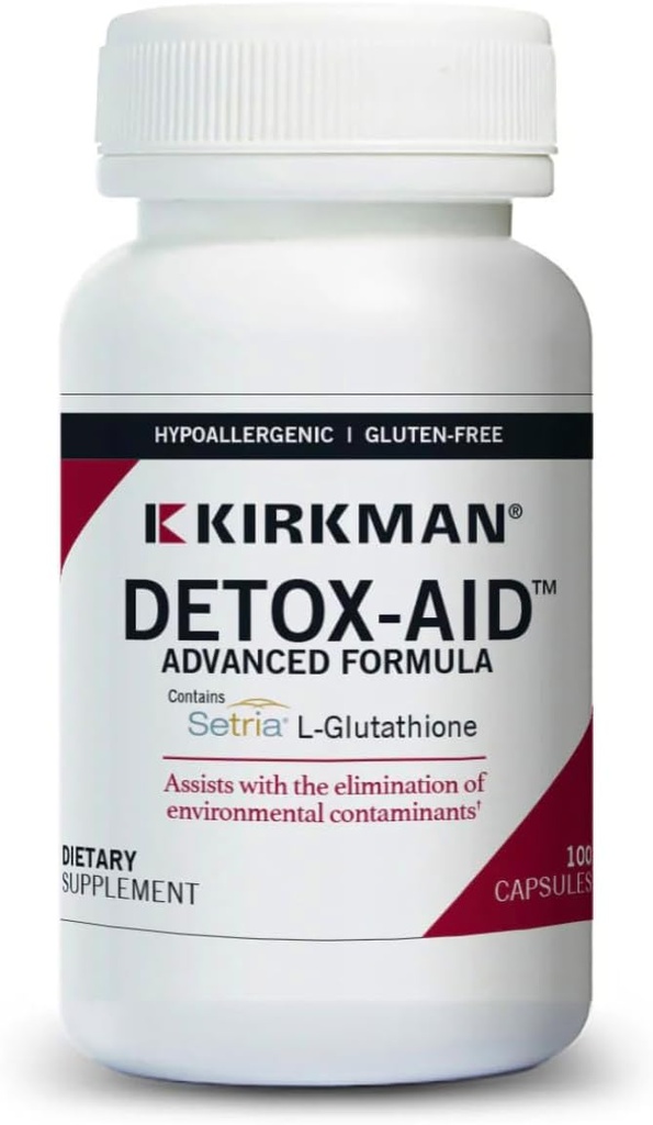 Kirkman - Detox-Aid Advanced Formula - 100 Κάψουλες - Αντιοξειδωτική Υποστήριξη - Βοηθά στην αφαίρεση τοξινών - Hypoallergenic