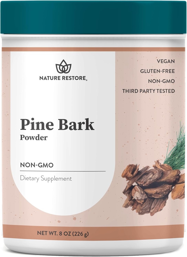 Nature Restore Pine Bark Extract Powder, 8 ουγγιές/226 γραμμάρια, Standardized to 95 Percent Proanthocyanidins, Vegan, Gluten Free, Non GMO