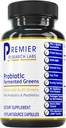Premier Research Labs Probiotic Fermented Greens - Super Greens Supplement, Superfood Blend, Βιολογικές Βιταμίνες με Προβιοτικά - Daily Greens with Spinach, Chlorella, & More - 150 Powder Filled Capsles