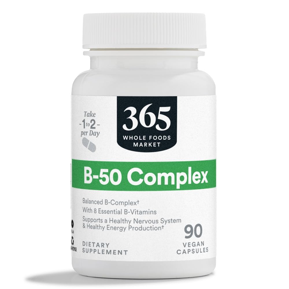 365 από Whole Foods Market, Vitamin B-50 Complex, Vegan, 90 Κάψουλες