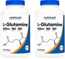 Nutricost L-Glutamine 800mg, 180 κάψουλες (2 φιάλες)