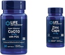 Επέκταση ζωής Super Ubiquinol CoQ10 με PQQ, CoQ10, PQQ, shilajit, Heart Health & Zinc Caps, ψευδάργυρο 50 mg, κιτρικό ψευδάργυρο, Υποστήριξη Ανοσοποιητική άμυνα του σώματος