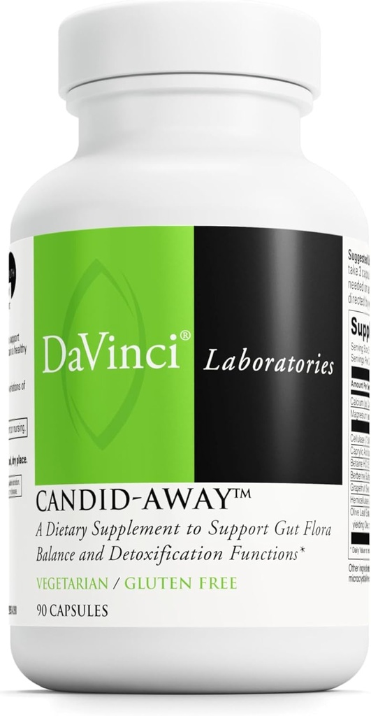 DAVINCI Labs Candid-Away - Digestive Gut Health Support, Immune System Support with Digestive Enzymes, Calcium, Magnesium & More* - 90 Vegetarian Κάψουλες (30 Services)