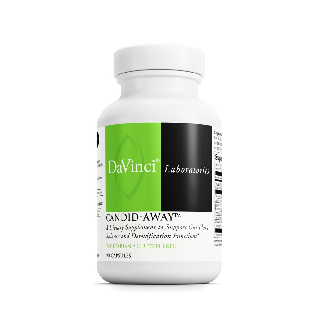 DAVINCI Labs Candid-Away - Digestive Gut Health Support, Immune System Support with Digestive Enzymes, Calcium, Magnesium & More* - 90 Vegetarian Κάψουλες (30 Services)