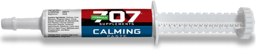 Formula 707 Calming Equine Paste, 2 εξυπηρετήσεις – Γρήγορη δράση L-Tryptophan υποστηρίζει ηρεμία και εστίαση για τα νευρικά άλογα
