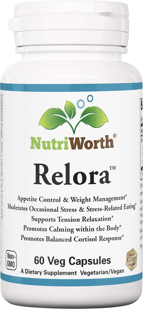 Relora - Strress & Weight Management Συμπληρωματικό. 300MG κάψουλες λαχανικών - 60 μερίδες ανά φιάλη.
