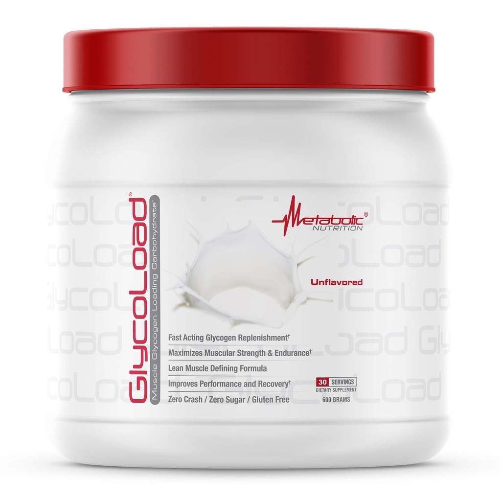 Μεταβολική Διατροφή, Glycoload, 100% Μικρονωμένο Κυκλικό Σμήνος Δεξτρίνη Υδατάνθρακες Κόνις, Μυϊκό Γλυκογόνο Φόρτωση Υδατάνθρακες, Pre Intra Post Συμπληρώματα γυμναστικής, Χωρίς άρωμα, 600 gm (30 ser)